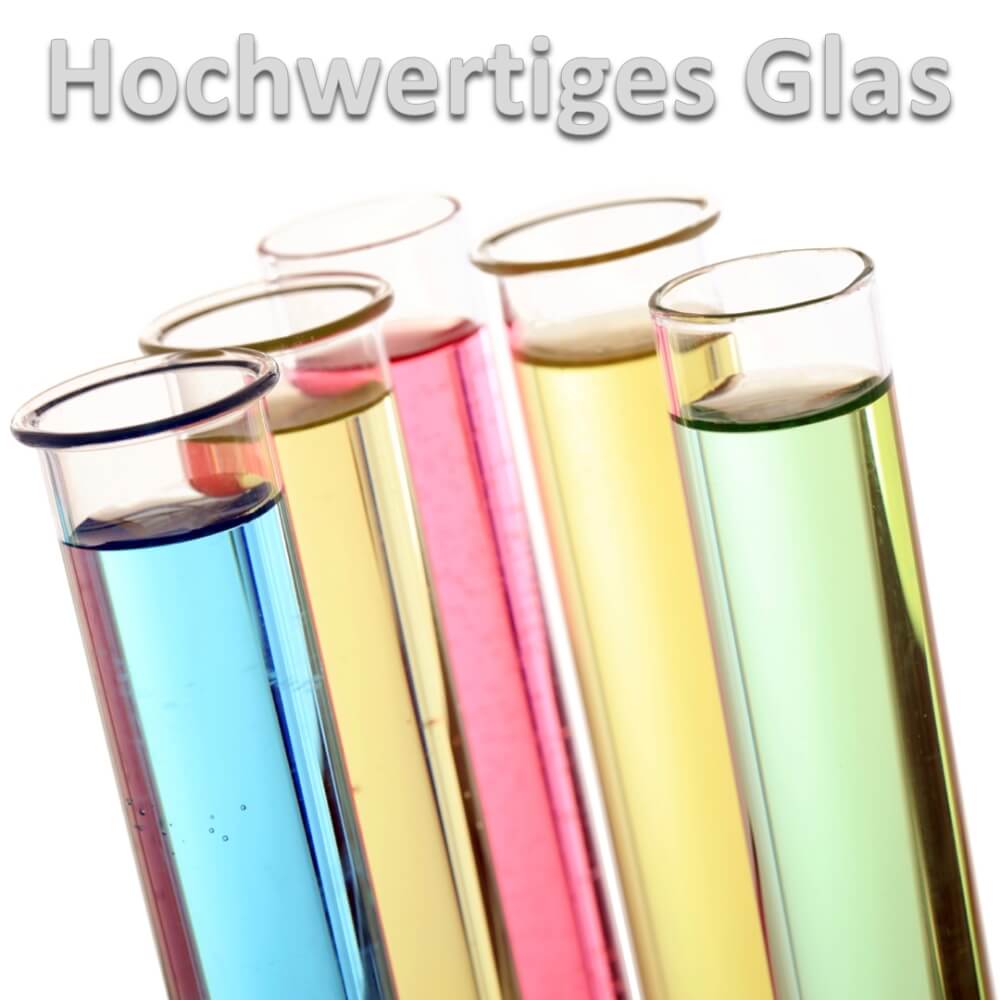 Tuuters 10er Set Zigarren-Tubes Aus Glas – 200x24mm, Mit Lamellenverschluss, Aromadicht