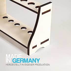 6-Loch Halter aus hellem Holz - Made in Germany