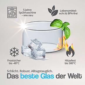 ht, BPA-frei, spülmaschinenfest, ideal für den täglichen Einsatz bei -40°C bis +500°C