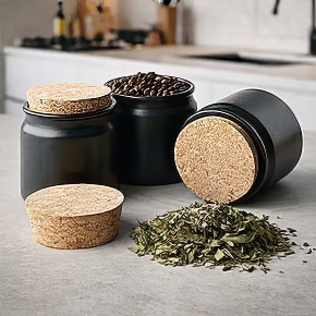 Keramik Gewürzglas mit Korken – modernes Gewürzglas zur Aufbewahrung von Gewürzen