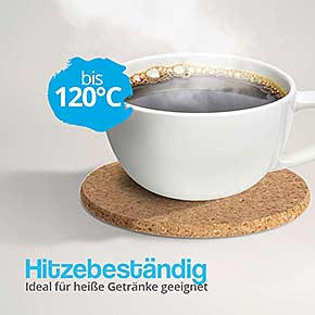 Glasuntersetzer-Set ideal für heiße Getränke, hitzebeständig