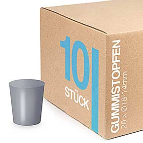 Gummistopfen 20 x Ø18 x 14mm