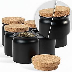 Keramik Korktopf in schwarz oder grau als Set zur Auswahl