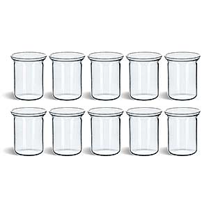 10 Stück Kerzengläser aus Borosilikatglas mit Rand, extra hitzebeständige Gläser für Kerzen