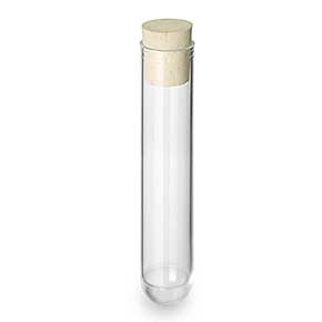 Kunststoff Reagenzglas 100 x 21mm mit Korken