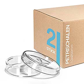 Petrischale 2er-Set 12x50mm