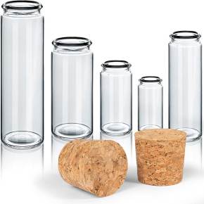 Reagenzglas mit Rollrand und Korken zum hinstellen