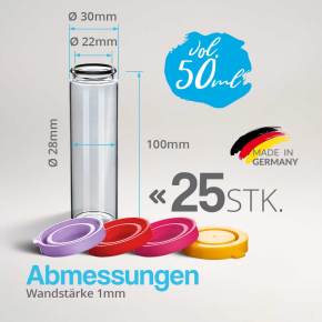 Abmessungen Rollrandglas 100x30mm
