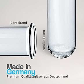 Reagenzglas mit Bördelrand - Made in Germany