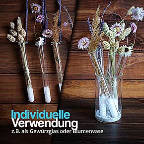 Reagenzgläser mit Bördelrand - Individuelle Verwendung