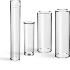 Plastik Reagenzglas mit flachen Boden zum hinstellen ohne Verschluss
