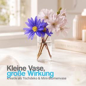 Reagenzgläser aus Glas als Mini Blumenvase