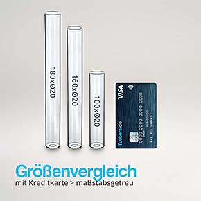 Gewürzglas Gastgeschenk Reagenzglas mit Korken - Abmessungen