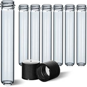 Laborglas-Reagenzglas mit Schraubgewinde, 100 mm Länge, ideal für Probenaufbewahrung