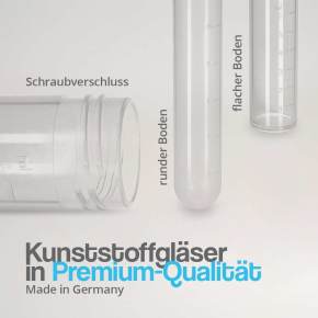 Kunststoff-Reagenzgläser mit Schraubverschluss - Qualität