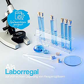 10-Loch Reagenzglashalter aus Acryl 18,5mm Labor