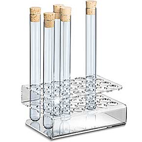 24-Loch Reagenzglashalter aus Acryl 18,5mm mit Gläser
