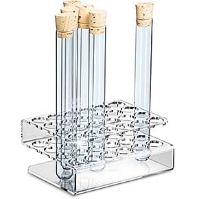 24-Loch Reagenzglashalter aus Acryl 20,5mm mit Gläser