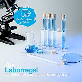 5-Loch Reagenzglashalter aus Acryl 18,5mm Labor
