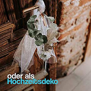 Hochzeitsdeko aus Holz zum Aufhängen von Reagenzgläsern