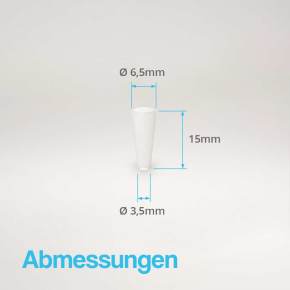 Technische Zeichnung Silikonstopfen 15x6,5x3,5mm