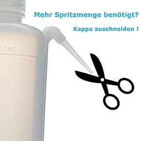 Spritzflasche kann Spritzmenge erhöhen