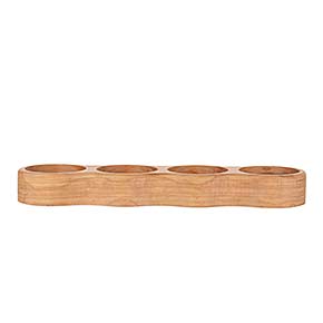 Teeregal wellenförmig aus Buche