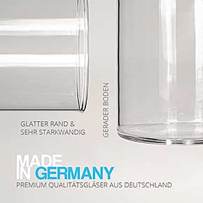 Windlichtglas mit Boden 175x120mm - Made in Germany