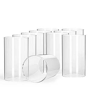 10er-Set Windlichtglas ohne Boden 150x90mm