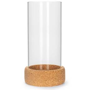 Windlichtglas ohne Boden mit Kork Untersetzer 200x90mm