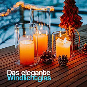 Windlichter mit Glas-Untersetzer