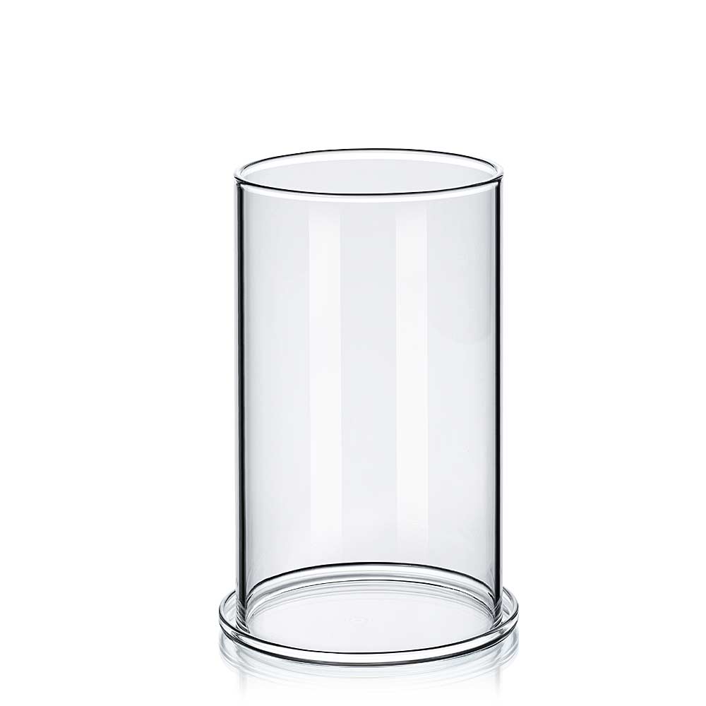 Windlichtglas ohne Boden mit Glas Untersetzer 150x90mm