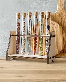 Gewürzregale zur Aufbewahrung von Gewürzgläsern in der Küche