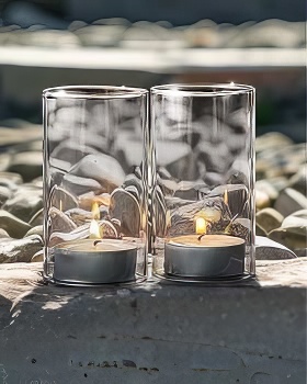 Windlichtglas ohne Boden